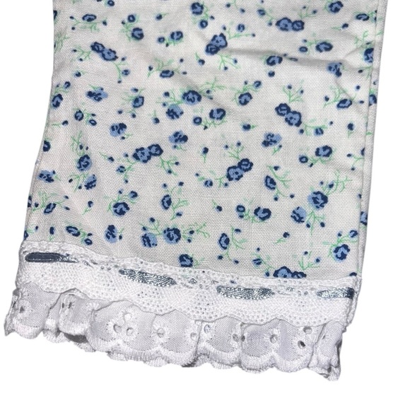 NWOT Vintage Sesame Street White Cotton Eyelet Lace Blue Floral Set 24 month - Picture 6 of 10